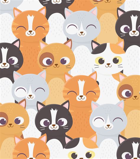 kitten illustration|free image kitten pattern.